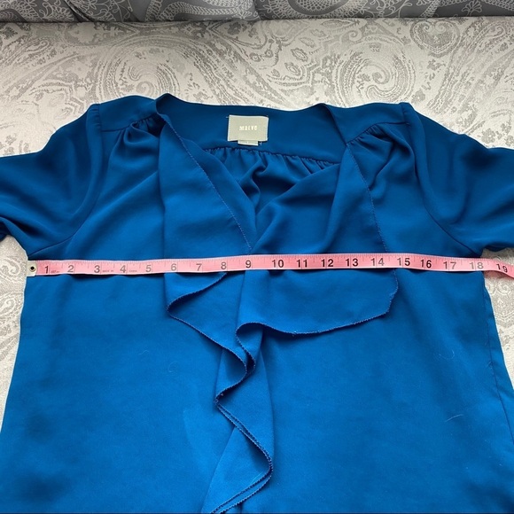 Anthropologie Maeve blue blouse ~ 0 - Picture 6 of 7